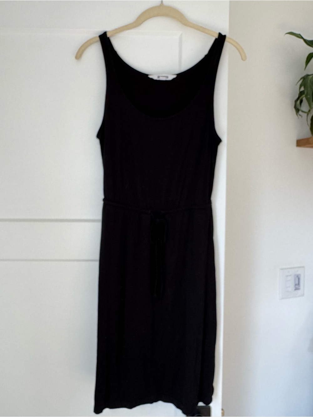BB Dakota by Steve Madden Black Sleeveless Tie-Waist Midi Dress